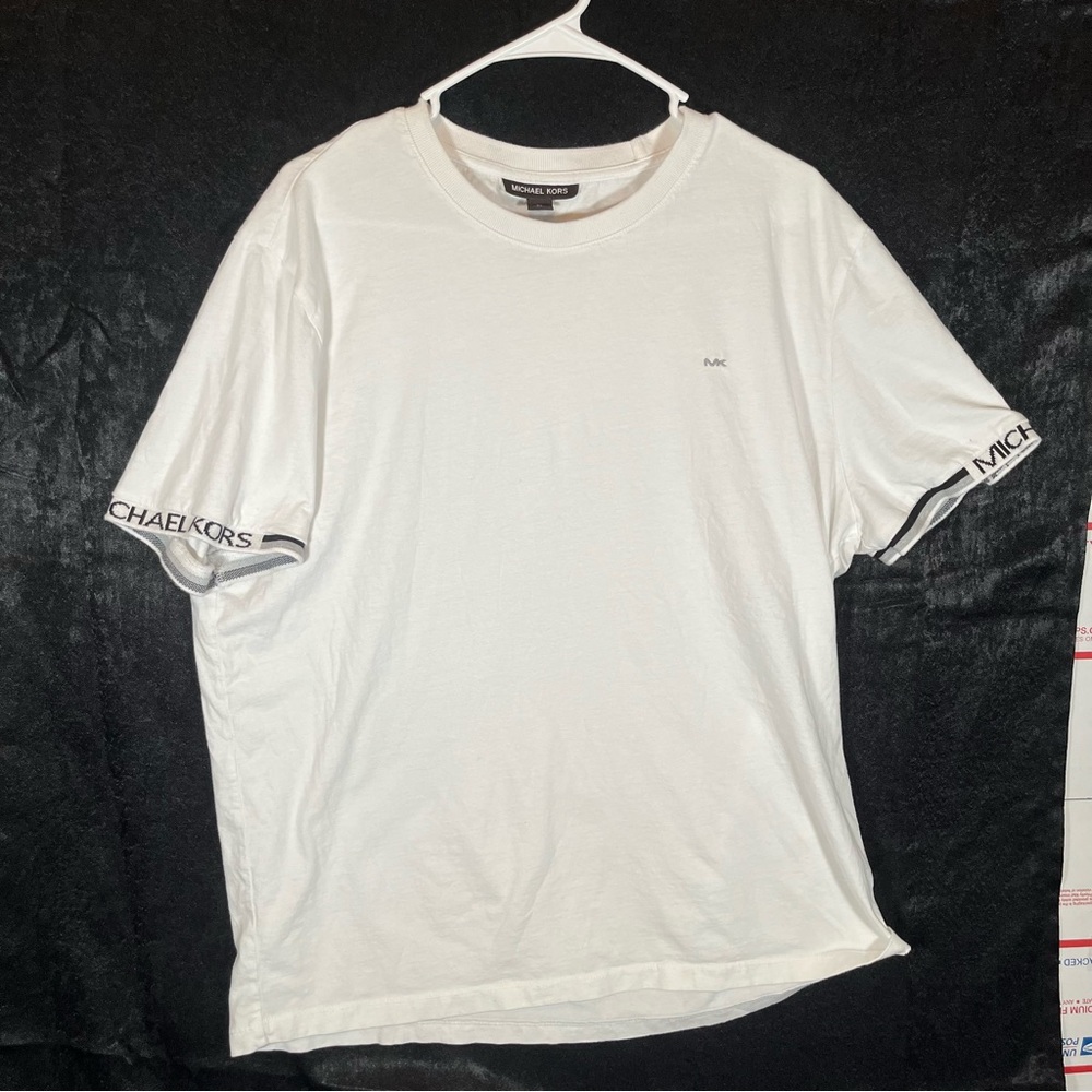 Micheal Kors Striped Sleeve T Shirt
